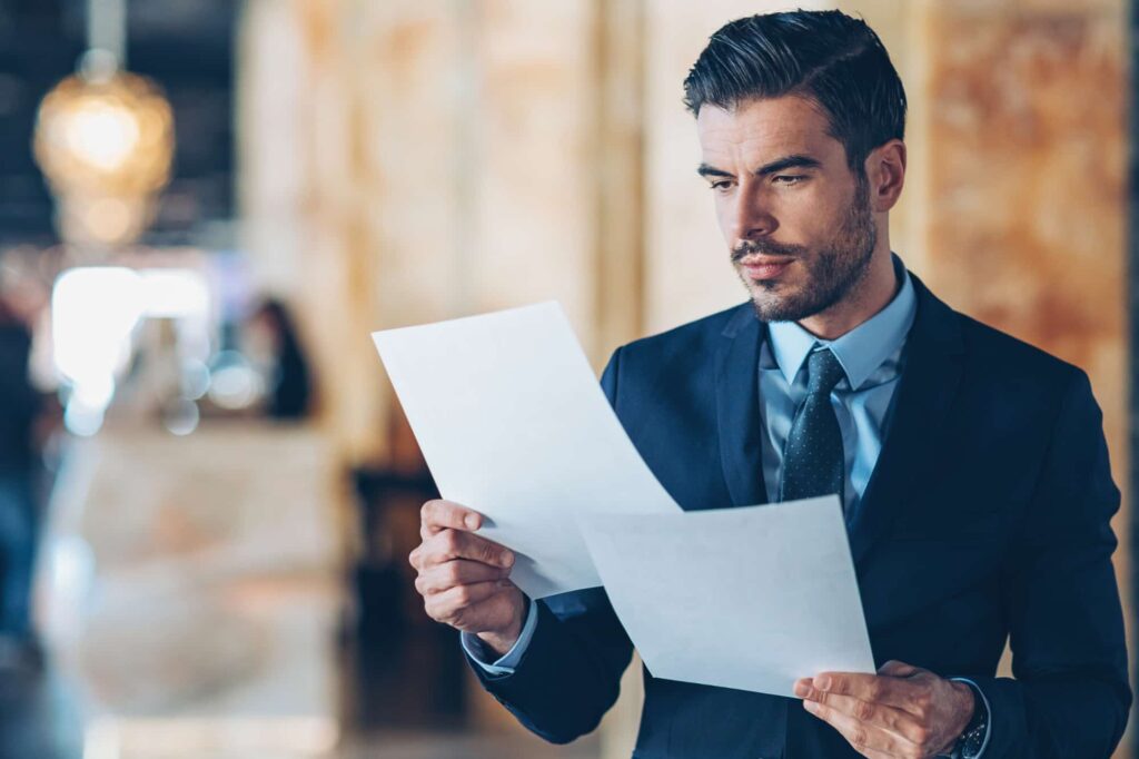 Person making a choice between certified and professional process servers.