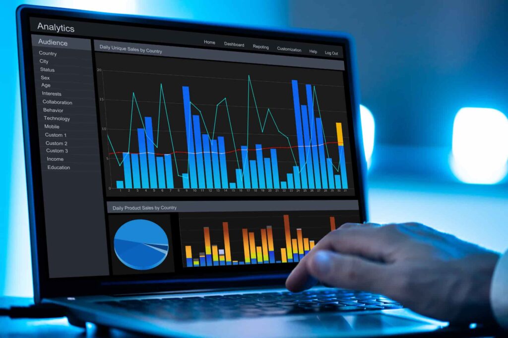 AI in legal service offering predictive analytics to forecast case outcomes.