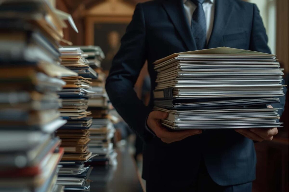 A man holds a stack of papers, symbolizing the trust and expertise of Firefly Legal's process servers in Salem.